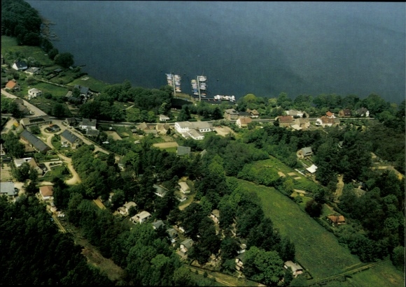 Ak Diensdorf Radlow am Scharmützelsee, Fliegeraufnahme