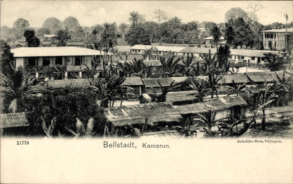 Ak Bellstadt Duala Kamerun, Teilansicht