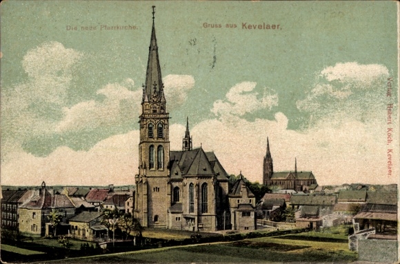 KP Kevelaer am Niederrhein, kościół parafialny, pozdrowienia z Verlag Hubert Koch, Kevelaer