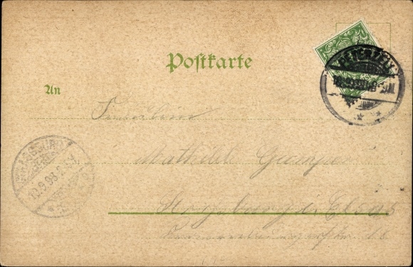 Chromo-Litho Triberg in the Black Forest, general view, waterfall, Black Forest farmhouse, cows