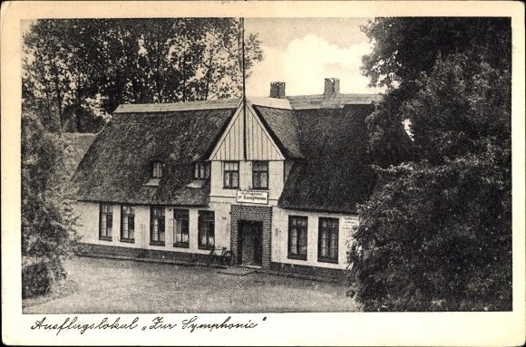 Postcard Stade in Lower Saxony, excursion restaurant for the symphony