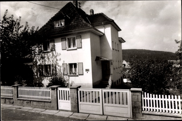 Postcard Bad king in the Odenwald Hesse, spa district, house Bodmann