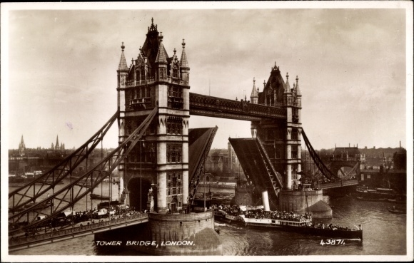 Postcard London City England, Tower Bridge