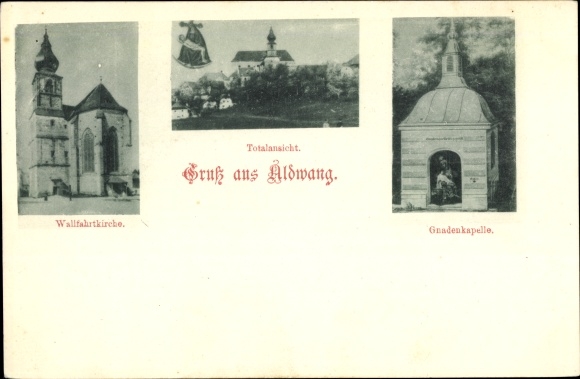 Postcard Adlwang in Upper Austria, pilgrimage church, chapel of grace