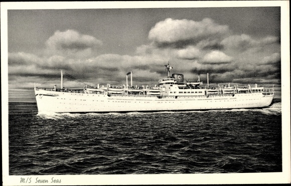 Postcard Steamboat MS Seven Seas, Europa Canada Line