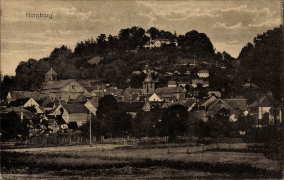 Postcard Homburg in Saarland, panorama of the town