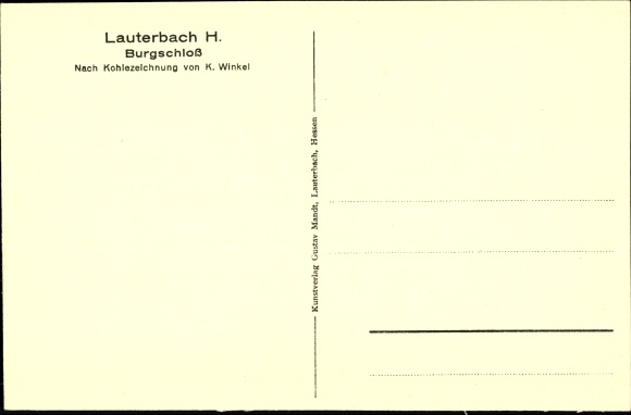 Artist Postcard Winkel, K., Lauterbach in Hesse, castle, fountain