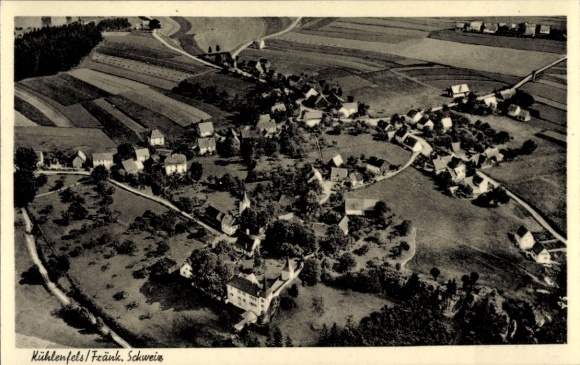 Ak Kühlenfels Pottenstein in Oberfranken, Fliegeraufnahme