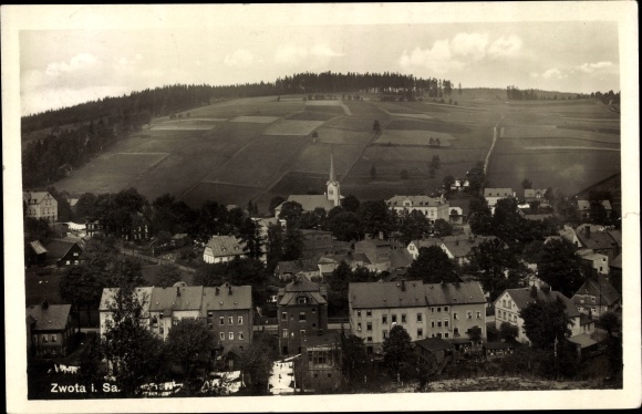 Ansichtkaart Zwota Klingenthal in Vogtland Saksen, algemeen beeld