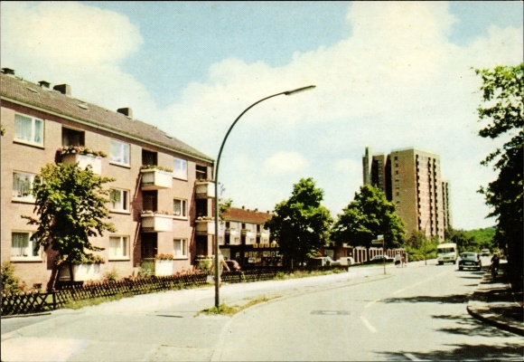 PC Hamburg Harburg Neugraben, street section, skyscraper