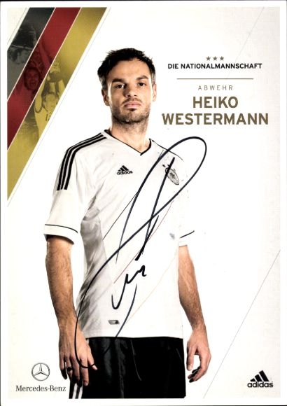 Karta z autografem piłkarza Heiko Westermanna, reprezentacja Niemiec, autograf