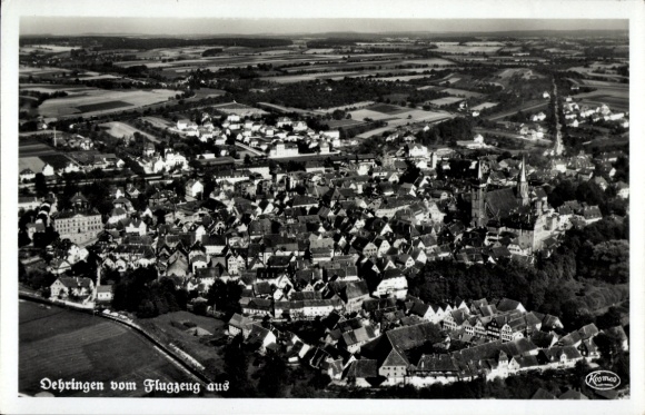 Postcard Oehringen Öhringen in Hohenlohekreis Württemberg, aerial photograph