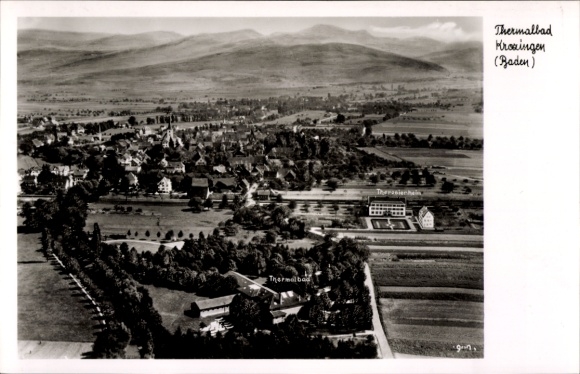 Postcard Bad Krozingen in Breisgau Black Forest, aerial photograph