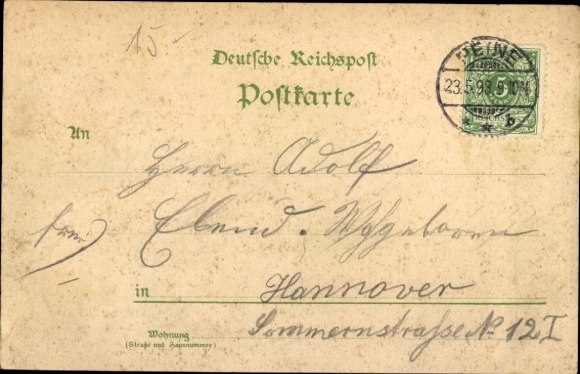 Chromo-Litho Peine in Lower Saxony, Aumanns Garden, Restaurant