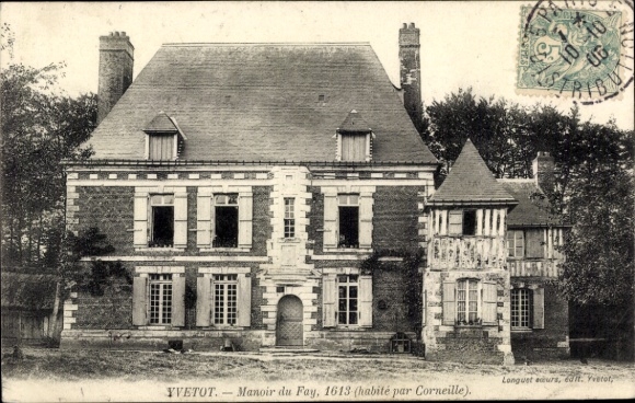 Postcard Yvetot Seine Maritime, Manoir du Fay