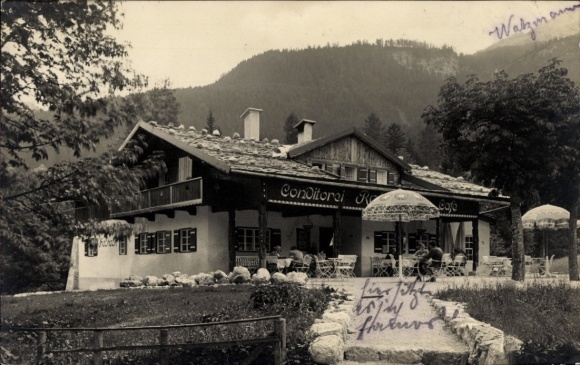 Ak Berchtesgaden in Oberbayern, Konditorei, Café