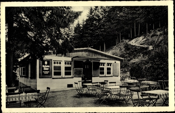 Postcard Lauenau in the district of Schaumburg, Waldschänke Heisterburg im Deister, forest