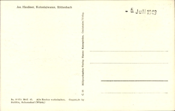 Postcard Röttenbach in Middle Franconia, aerial photograph