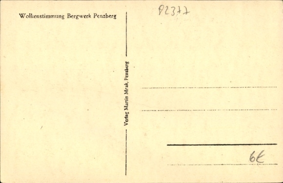 Postcard Penzberg in Upper Bavaria, mine