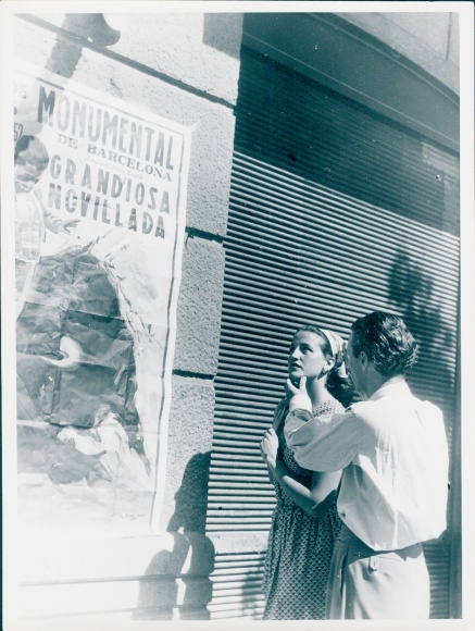 Photo Filmszene Barcelona, Plakat, Great Heifer, BRD 1952, Jordan J. von Boyadjieff