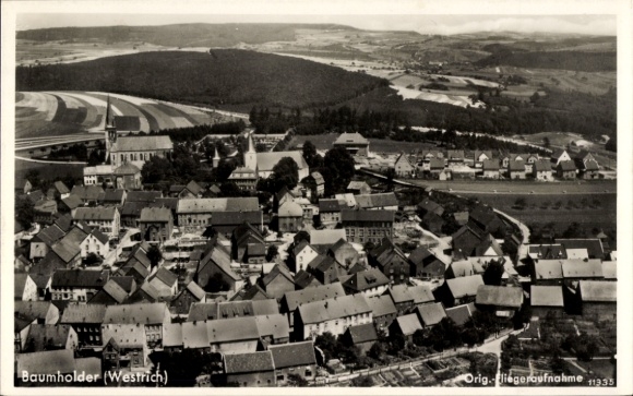 Ak Baumholder in Westrich, luchtfoto
