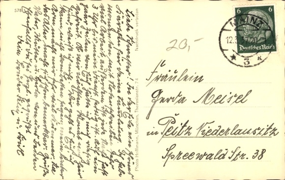 Postcard Führer and Reich Chancellor Adolf Hitler, two girls with doll carriage, at Obersalzberg