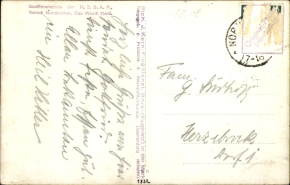 Postcard Nordkirchen in Westphalia, Castle, Gauführerschule of the NSDAP