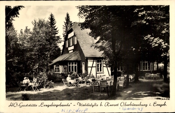 Ak Oberbärenburg Altenberg im Erzgebirge, HO-Gaststätte Erzgebirgsbaude