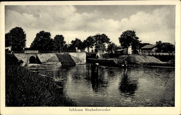 Ak Liebenwalde in Brandenburg, Schleuse Bischofswerder
