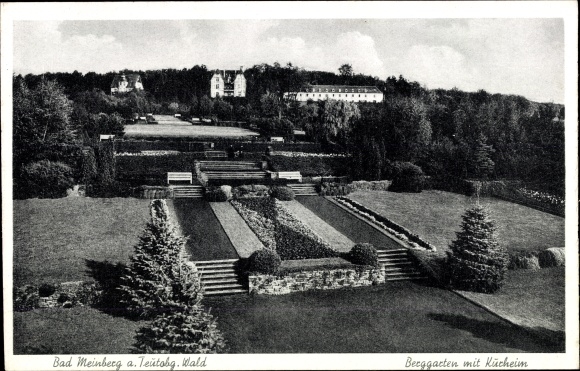 Postcard Bad Meinberg am Teutoburg Forest, Berggarten, Kurheim