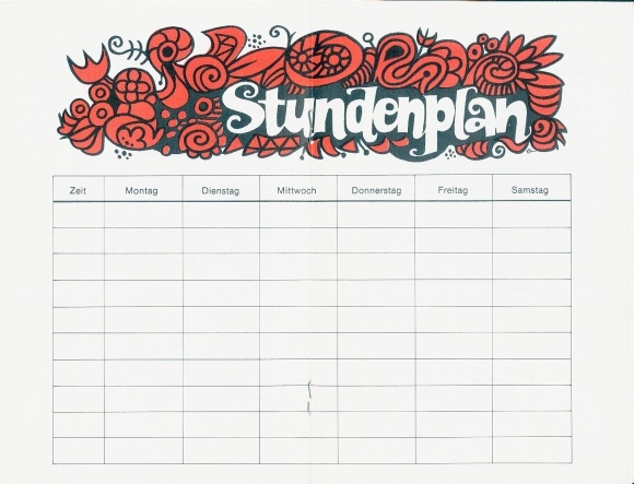 Stundenplan Mit Gott fang ich die Schule an, Gottesdienst, Kirche