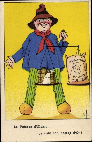 KP Mulhouse Mulhouse Alsace Haut Rhin, Sels de Potasse d'Alsace, człowiek z łuskami, pesant d'Or