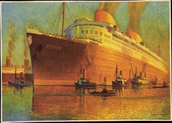 Artist PC Schmidt, Robert, NDL four-screw express steamer Bremen