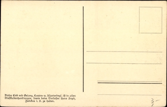Song Postcard Soph, Hans, Da Balg&#39;nhamornie, Dialect No. 7