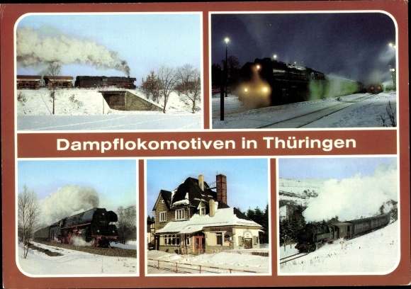 PC Weida in Thuringia, steam locomotives in Thuringia, BR 44 with block train, station, track side
