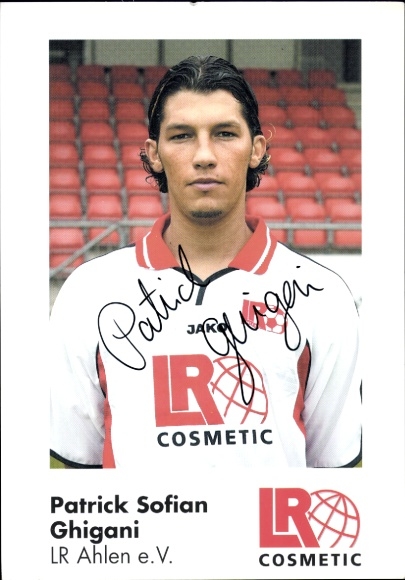 Autogrammkarte Fußballer Patrick Sofian Ghigani, Rot Weiss Ahlen, Autogramm