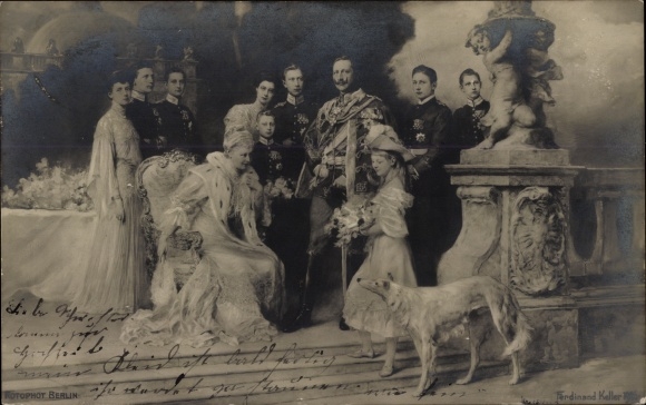 Artist PC Keller, Ferdinand, German Imperial House under Kaiser Wilhelm II., greyhound