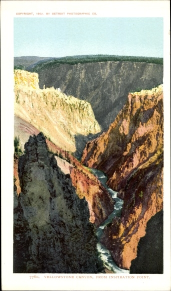 Ak Wyoming VS, Yellowstone National Park, Canyon vanaf Inspiration Point