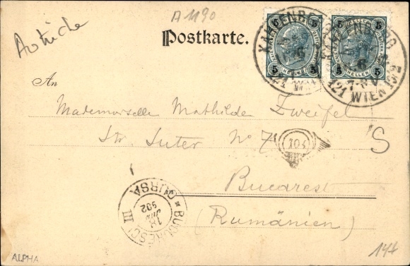 PC Vienna 19 Döbling Austria, Kahlenberg, Stefaniewarte, mountain railway