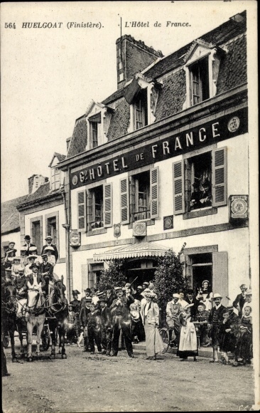 Postcard Huelgoat Finistere, The Hotel de France