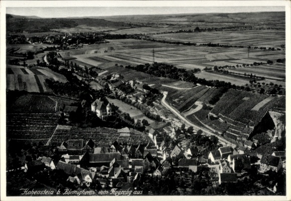 Postcard Hohenstein Bönnigheim in Württemberg, aerial photograph