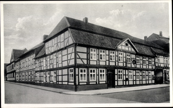 Postcard Fallersleben Wolfsburg in Lower Saxony, restaurant, birthplace of Hoffmann von Fallersleben