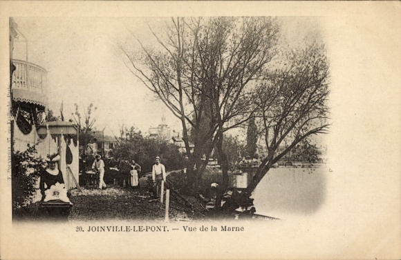 Ak Joinville le Pont Val de Marne, Vue de la Marne