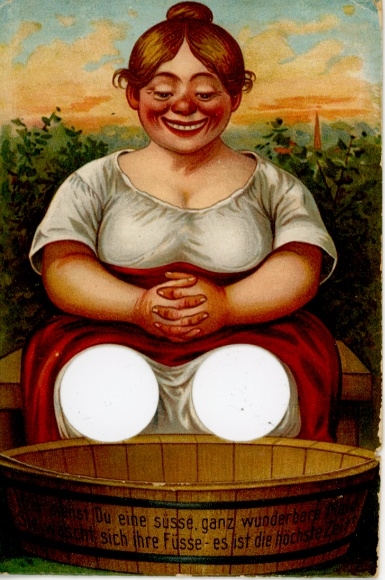 Chromo-Litho Here you see a sweet, wonderful maid, washtub