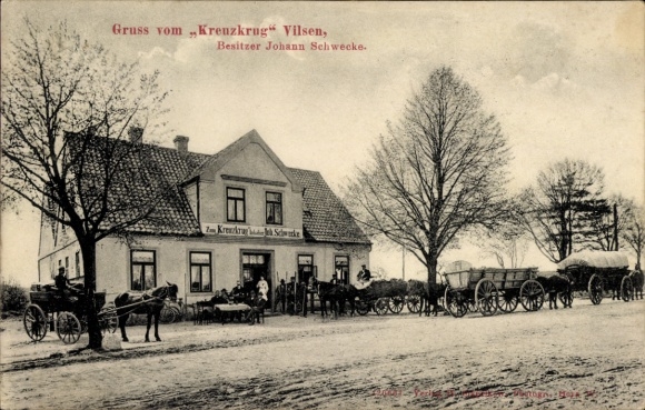 Postcard Vilsen in Lower Saxony, Gasthof Kreuzkrug