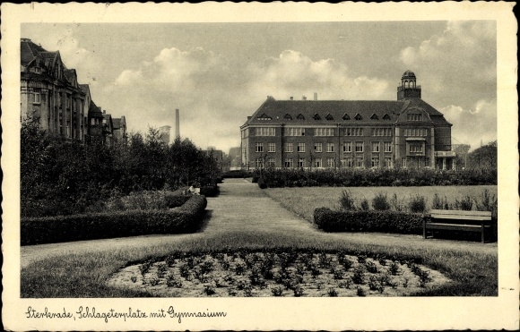 Ak Sterkrade Oberhausen Nordrhein Westfalen, Schlageterplatz, Gymnasium