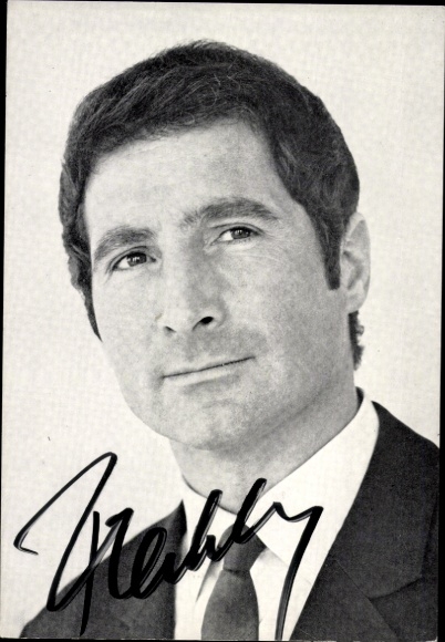 Postcard actor and singer Freddy Quinn, portrait, autograph