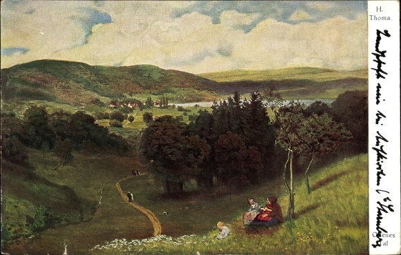 Artist Postcard Thoma, Hans, Open Valley, Landscape