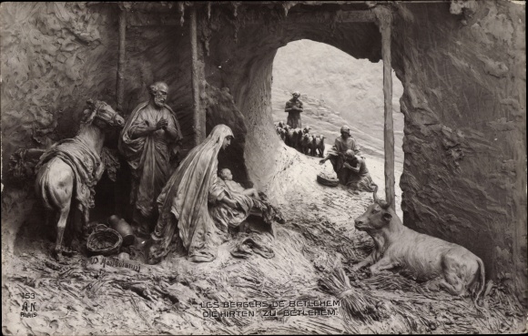 Artist PC Mastroianni, Domenico, Congratulations Christmas, Holy Family, Bethlehem