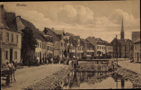 Postcard Miehlen im Taunus, street scene, Gasthaus Nassauer Hof